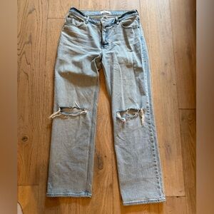 Abercrombie & Fitch Women's Boyfriend Jeans - Light Blue